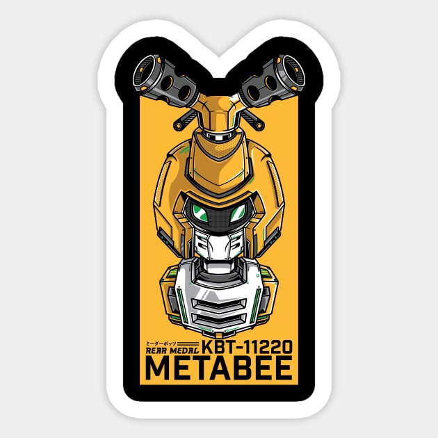 Mecha Metabee Sticker by badsyxn